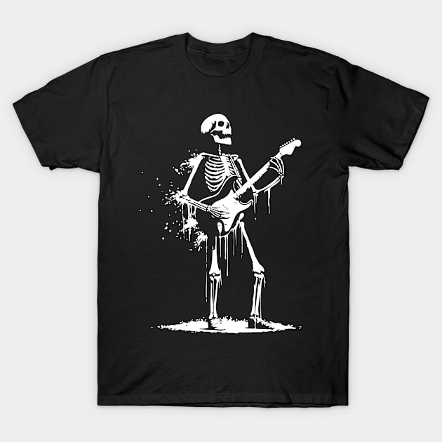 skeleton playing guitar T-Shirt by lkn